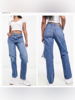 NEW NWT Levi’s low pro mid rise straight leg medium blue size 28